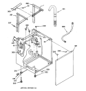 WASHER CABINET PARTS Diagram and Parts List for WSM2420TBAAA  General Electric Washer Dryer Combo