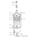 TUB Diagram and Parts List for WSM2420TBAAA  General Electric Washer Dryer Combo