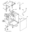 WASHER CABINET PARTS Diagram and Parts List for WSM2480TAAAA  General Electric Washer Dryer Combo