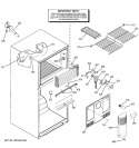 FREEZER SECTION Diagram and Parts List for GTH18SBTVRSS  General Electric Refrigerator