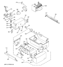 ICE MAKER & DISPENSER Diagram and Parts List for GSS25KSTASS  General Electric Refrigerator