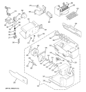 ICE MAKER & DISPENSER Diagram and Parts List for PSC23PSTASS  General Electric Refrigerator