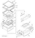 FRESH FOOD SHELVES Diagram and Parts List for PSC23PSTASS  General Electric Refrigerator