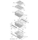 FREEZER SHELVES Diagram and Parts List for PSK25NGWACCC  General Electric Refrigerator