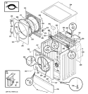 CABINET, DOOR & TOP Diagram and Parts List for WSSH300G1WW  General Electric Washer