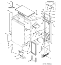 CABINET, LINER & DOOR PARTS Diagram and Parts List for ZDI15CBBB  General Electric Ice Maker