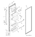 FRESH FOOD DOOR Diagram and Parts List for GSE22KEWAFBB  General Electric Refrigerator