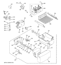 ICE MAKER & DISPENSER Diagram and Parts List for GSE22KEWAFBB  General Electric Refrigerator
