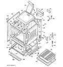 BODY PARTS Diagram and Parts List for JGBS07DEM1CC  General Electric Range
