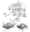 BODY PARTS Diagram and Parts List for GSD1200G06  General Electric Dishwasher