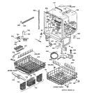 BODY PARTS Diagram and Parts List for GSD5920D01BB  General Electric Dishwasher