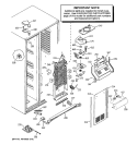 FREEZER SECTION Diagram and Parts List for GSS25KGTAWW  General Electric Refrigerator