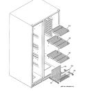FREEZER SHELVES Diagram and Parts List for GSS25KGTAWW  General Electric Refrigerator