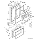 DOORS Diagram and Parts List for ZICP360SRCSS  General Electric Refrigerator