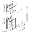 DOORS Diagram and Parts List for GTS18QBTURWW  General Electric Refrigerator