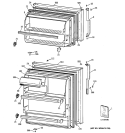 DOORS Diagram and Parts List for GTS16GBSELWW  General Electric Refrigerator