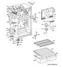 CABINET Diagram and Parts List for GTS17BCSARCC  General Electric Refrigerator