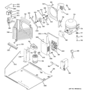 SEALED SYSTEM & MOTHER BOARD Diagram and Parts List for ZICP360SLASS  General Electric Refrigerator