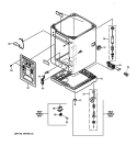 CABINET & BASE Diagram and Parts List for WSLP1100D0WW  General Electric Washer