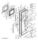FRESH FOOD DOOR Diagram and Parts List for PSE29NHWACWW  General Electric Refrigerator