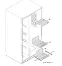 FREEZER SHELVES Diagram and Parts List for GSS25KSTESS  General Electric Refrigerator