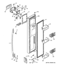 FREEZER DOOR Diagram and Parts List for PSK29NHWACCC  General Electric Refrigerator