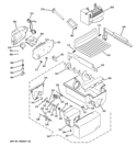 ICE MAKER & DISPENSER Diagram and Parts List for PSK29NHWACCC  General Electric Refrigerator