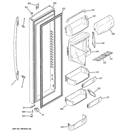 FRESH FOOD DOOR Diagram and Parts List for PSW26PSTBSS  General Electric Refrigerator