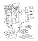 CABINET Diagram and Parts List for GTS17FCSARWW  General Electric Refrigerator