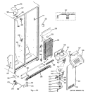 FREEZER SECTION Diagram and Parts List for GSE25KETCFWW  General Electric Refrigerator