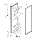 FRESH FOOD DOOR Diagram and Parts List for HSM25GFTCSA  Hotpoint Refrigerator