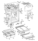 CABINET Diagram and Parts List for HTM18GCSARSA  Hotpoint Refrigerator