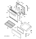 DOOR & DRAWER PARTS Diagram and Parts List for JBS03BM1WH  General Electric Range