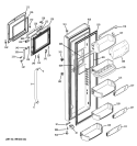 FRESH FOOD DOOR Diagram and Parts List for GCE23LHWAFSS  General Electric Refrigerator
