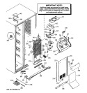 FREEZER SECTION Diagram and Parts List for GCE23LHWAFSS  General Electric Refrigerator