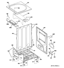 CABINET Diagram and Parts List for DCVH660EH2BB  General Electric Dryer