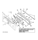 CONTROLS & BACKSPLASH Diagram and Parts List for DCVH660GH2BB  General Electric Dryer