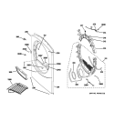 FRONT PANEL Diagram and Parts List for DCVH660GH2BB  General Electric Dryer