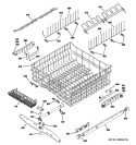 UPPER RACK ASSEMBLY Diagram and Parts List for ZBD6890K01II  General Electric Dishwasher