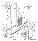 FREEZER SECTION Diagram and Parts List for GSE20JEWAFWW  General Electric Refrigerator