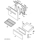 DOOR & DRAWER PARTS Diagram and Parts List for RB525H3CT  Hotpoint Range