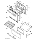 DOOR & DRAWER PARTS Diagram and Parts List for RB536BK2BB  Hotpoint Range