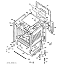 BODY PARTS Diagram and Parts List for RB540SH3SA  Hotpoint Range