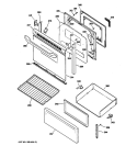 DOOR & DRAWER PARTS Diagram and Parts List for RB740BH5CT  Hotpoint Range