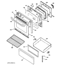 DOOR & DRAWER PARTS Diagram and Parts List for RB790CK4CC  Hotpoint Range