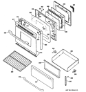 DOOR & DRAWER PARTS Diagram and Parts List for RB790SH5SA  Hotpoint Range