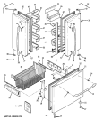 DOORS Diagram and Parts List for PFCF1NFXAWW  General Electric Refrigerator