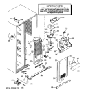 FREEZER SECTION Diagram and Parts List for PSCF5TGXAFWW  General Electric Refrigerator