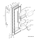 FRESH FOOD DOOR Diagram and Parts List for PSHF6VGXBDWW  General Electric Refrigerator