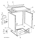 CABINET Diagram and Parts List for DLLSR40EG3WW  General Electric Dryer